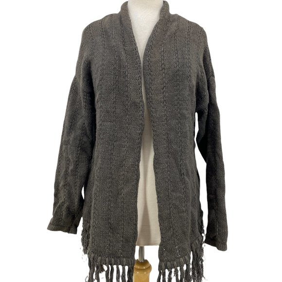 Quicksilver Womens Casual Dark Gray Knit Open Front Cardigan Poncho Sz XS/S - Picture 1 of 6